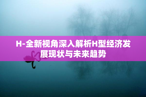 H-全新视角深入解析H型经济发展现状与未来趋势