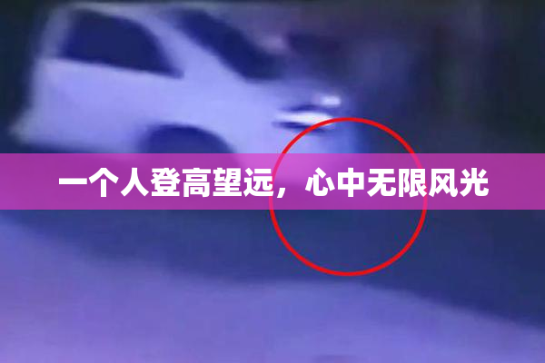 一个人登高望远，心中无限风光