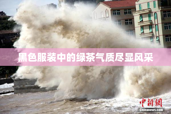 黑色服装中的绿茶气质尽显风采