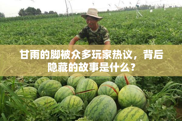甘雨的脚被众多玩家热议，背后隐藏的故事是什么？