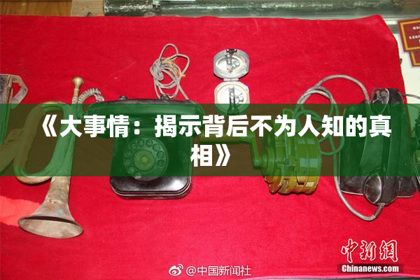 《大事情：揭示背后不为人知的真相》