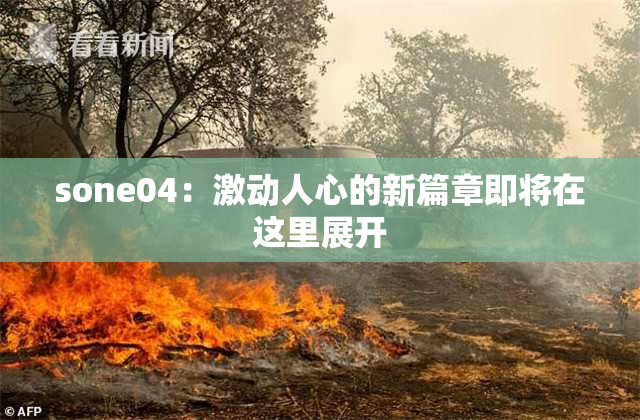 sone04：激动人心的新篇章即将在这里展开