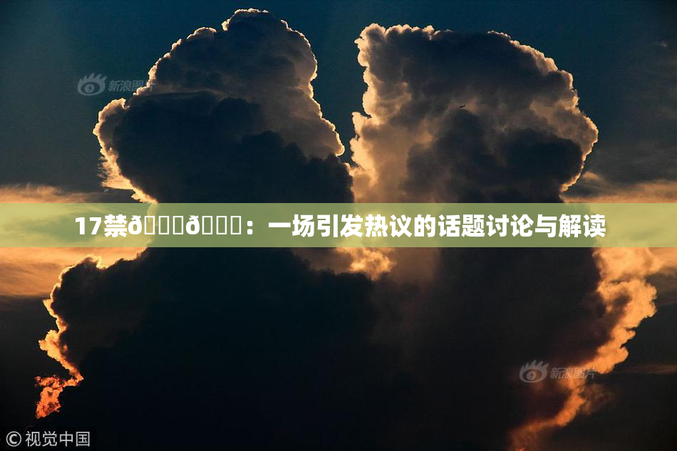 17禁🍆🍑：一场引发热议的话题讨论与解读
