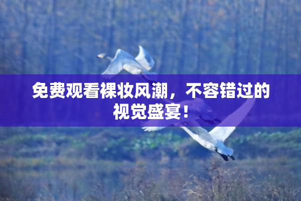 免费观看裸妆风潮，不容错过的视觉盛宴！