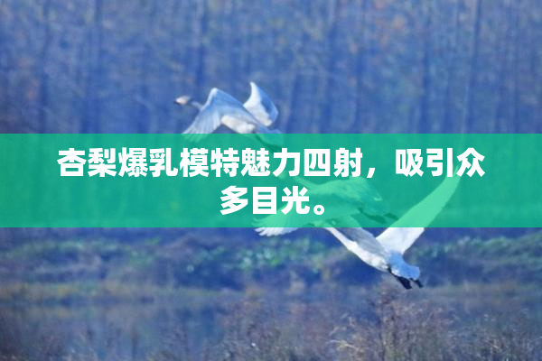 杏梨爆乳模特魅力四射，吸引众多目光。