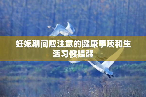 妊娠期间应注意的健康事项和生活习惯提醒