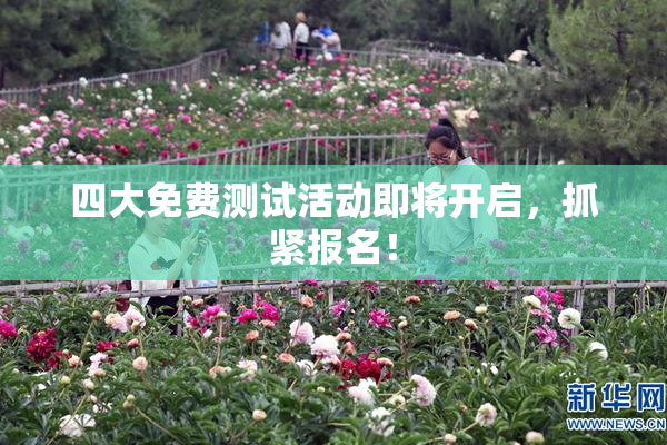 四大免费测试活动即将开启，抓紧报名！