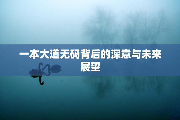 一本大道无码背后的深意与未来展望