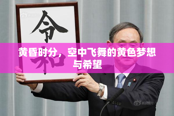 黄昏时分，空中飞舞的黄色梦想与希望