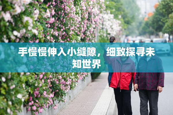 手慢慢伸入小缝隙，细致探寻未知世界