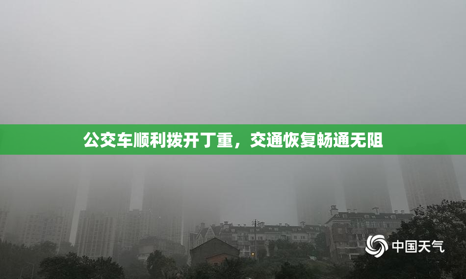 公交车顺利拨开丁重，交通恢复畅通无阻