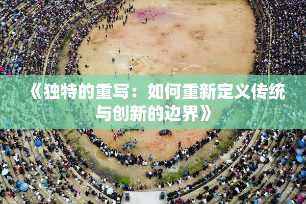 《独特的重写：如何重新定义传统与创新的边界》