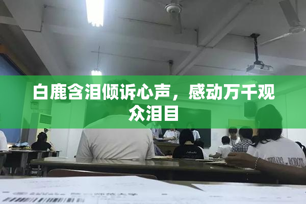 白鹿含泪倾诉心声，感动万千观众泪目