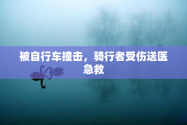 被自行车撞击，骑行者受伤送医急救