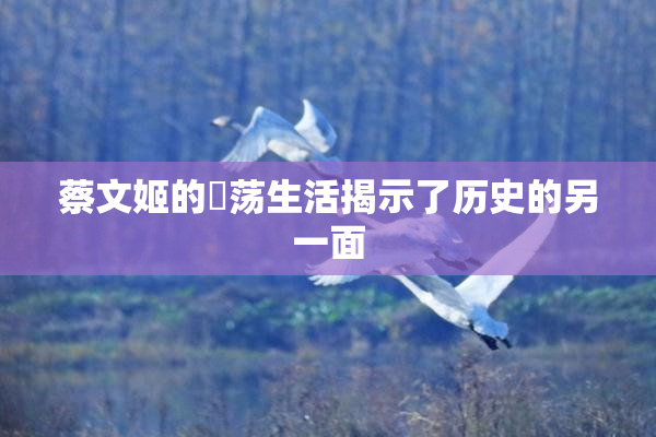 蔡文姬的婬荡生活揭示了历史的另一面