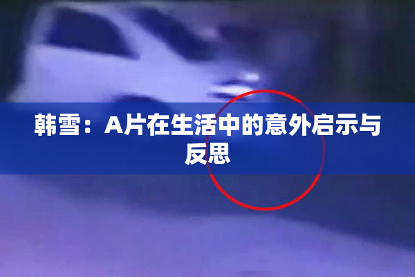 韩雪：A片在生活中的意外启示与反思