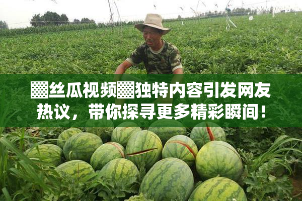 ▓丝瓜视频▓独特内容引发网友热议，带你探寻更多精彩瞬间！