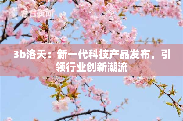 3b洛天：新一代科技产品发布，引领行业创新潮流