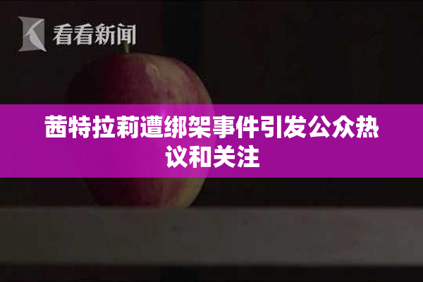 茜特拉莉遭绑架事件引发公众热议和关注