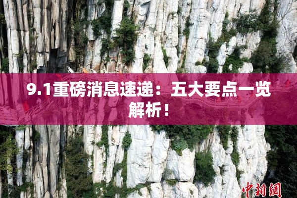 9.1重磅消息速递：五大要点一览解析！