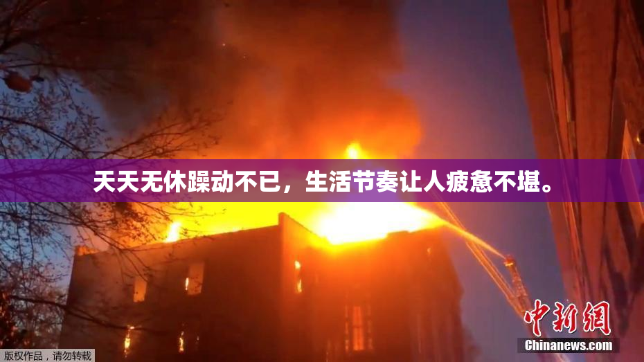 天天无休躁动不已，生活节奏让人疲惫不堪。