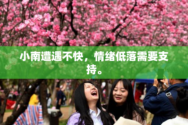 小南遭遇不快，情绪低落需要支持。