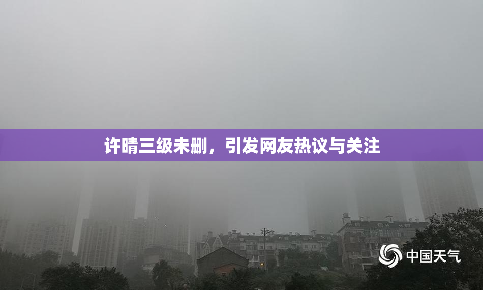 许晴三级未删，引发网友热议与关注