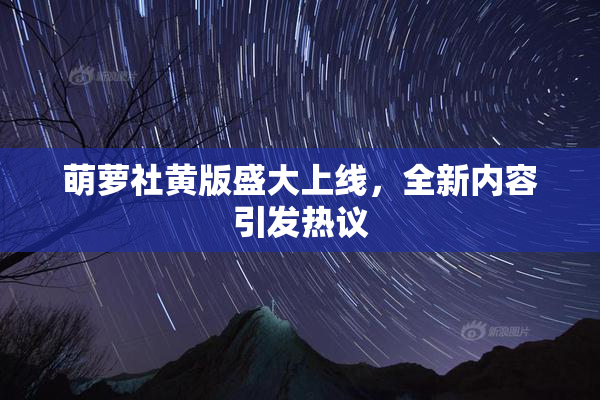 萌萝社黄版盛大上线，全新内容引发热议