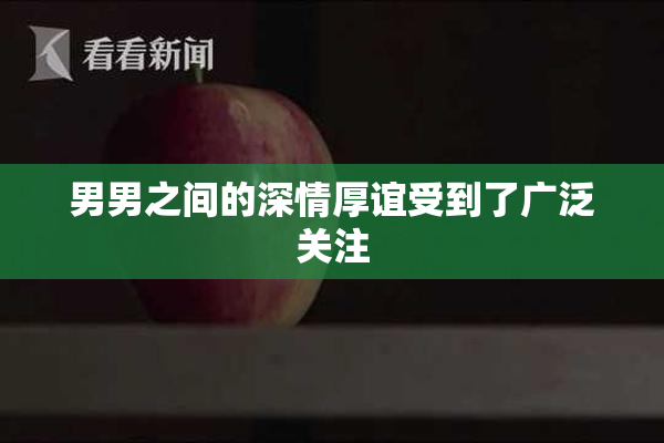 男男之间的深情厚谊受到了广泛关注