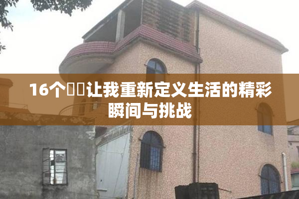 16个妺妺让我重新定义生活的精彩瞬间与挑战