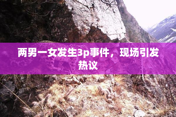 两男一女发生3p事件，现场引发热议