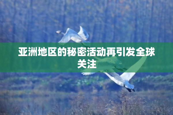 亚洲地区的秘密活动再引发全球关注