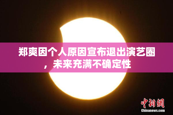郑爽因个人原因宣布退出演艺圈，未来充满不确定性