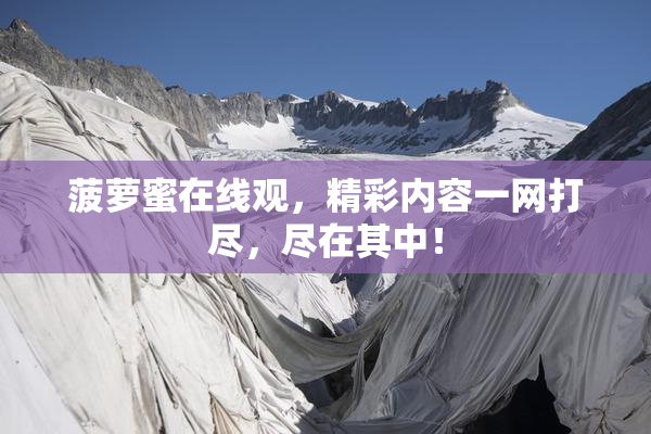 菠萝蜜在线观，精彩内容一网打尽，尽在其中！