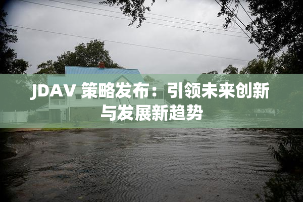 JDAV 策略发布：引领未来创新与发展新趋势