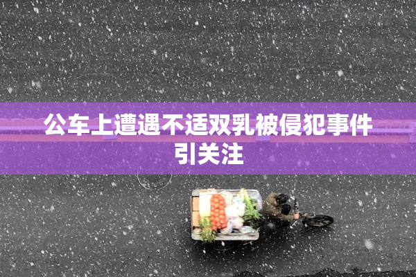 公车上遭遇不适双乳被侵犯事件引关注