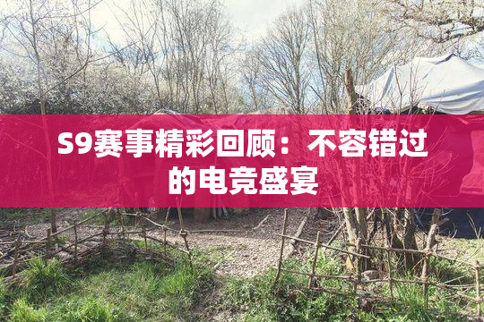 S9赛事精彩回顾：不容错过的电竞盛宴