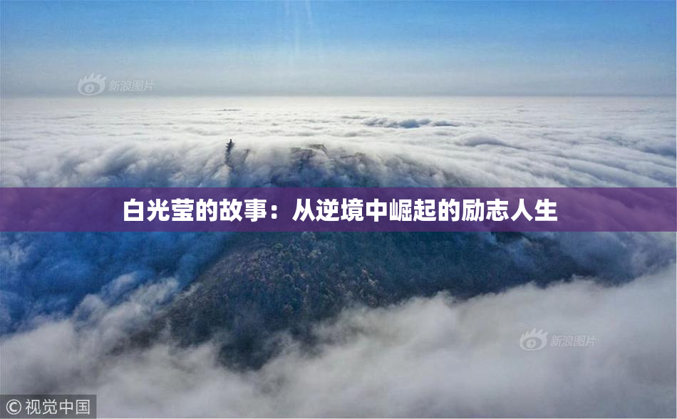 白光莹的故事：从逆境中崛起的励志人生