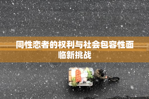 同性恋者的权利与社会包容性面临新挑战