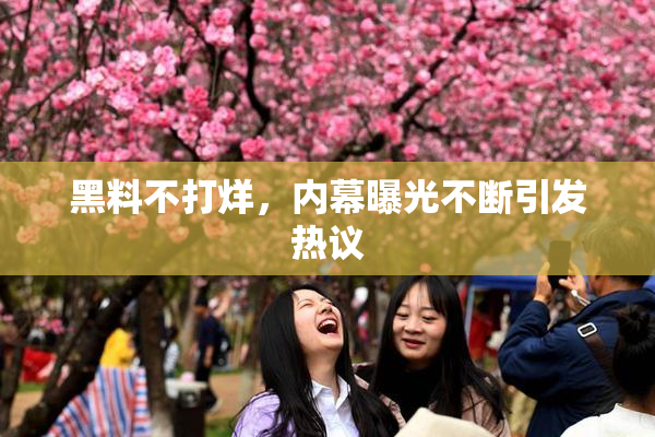 黑料不打烊，内幕曝光不断引发热议