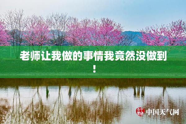老师让我做的事情我竟然没做到！