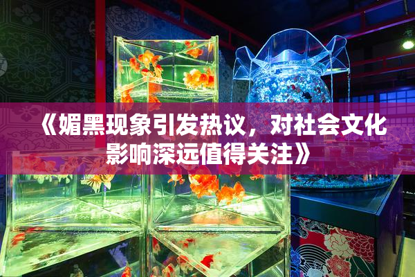 《媚黑现象引发热议，对社会文化影响深远值得关注》
