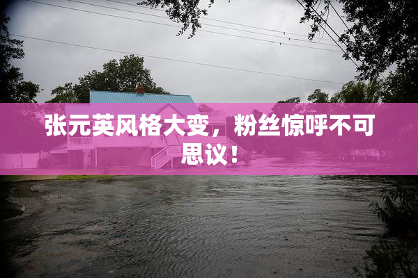 张元英风格大变，粉丝惊呼不可思议！