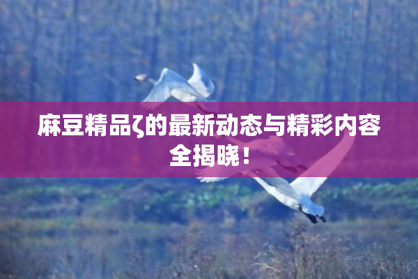 麻豆精品ζ的最新动态与精彩内容全揭晓！