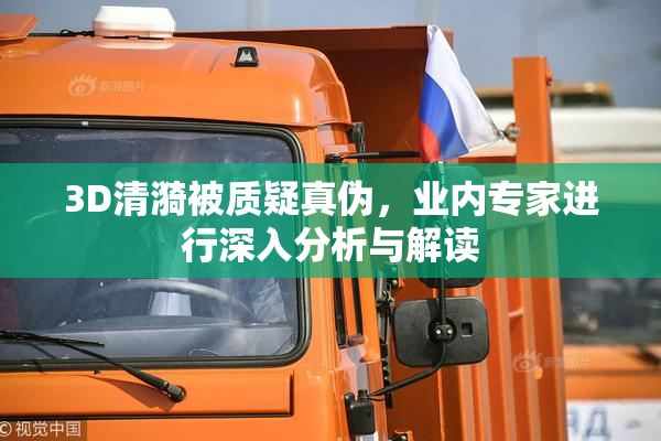 3D清漪被质疑真伪，业内专家进行深入分析与解读