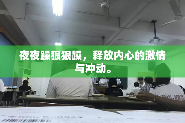 夜夜躁狠狠躁，释放内心的激情与冲动。