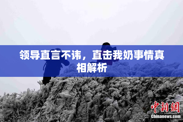 领导直言不讳，直击我奶事情真相解析