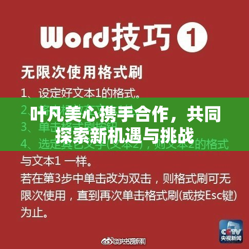 叶凡美心携手合作，共同探索新机遇与挑战