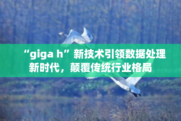 “giga h”新技术引领数据处理新时代，颠覆传统行业格局