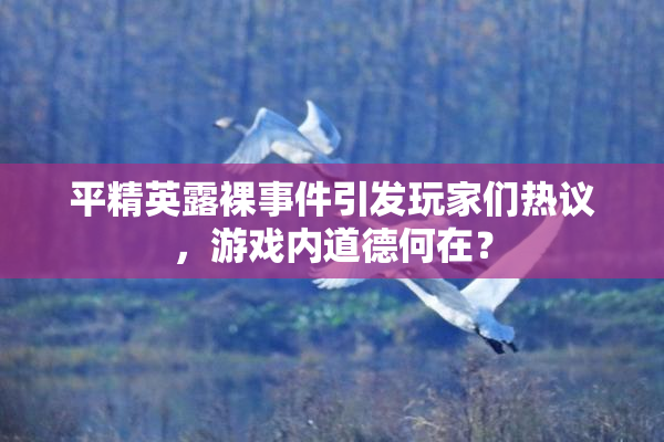 平精英露裸事件引发玩家们热议，游戏内道德何在？